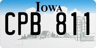 IA license plate CPB811