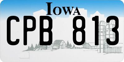 IA license plate CPB813