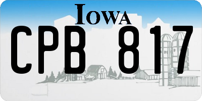 IA license plate CPB817
