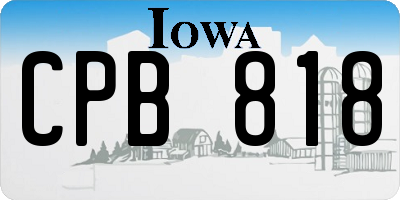 IA license plate CPB818