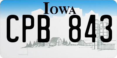 IA license plate CPB843