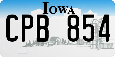 IA license plate CPB854