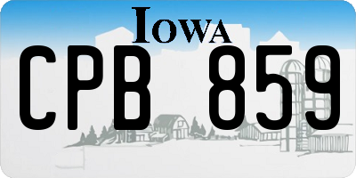 IA license plate CPB859