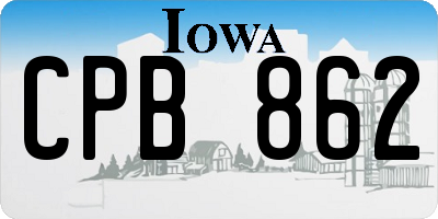 IA license plate CPB862