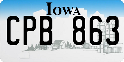 IA license plate CPB863