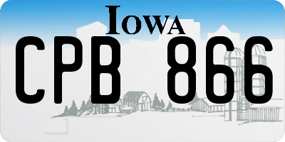 IA license plate CPB866