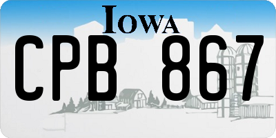 IA license plate CPB867
