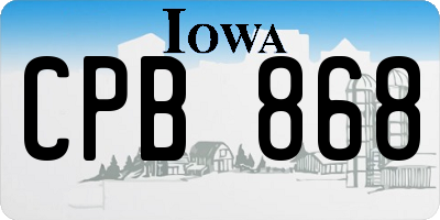 IA license plate CPB868