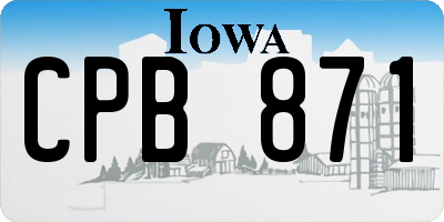 IA license plate CPB871
