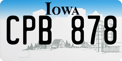 IA license plate CPB878