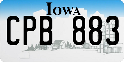 IA license plate CPB883