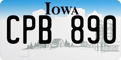 IA license plate CPB890