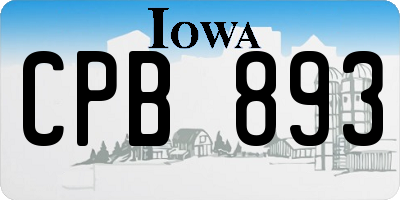 IA license plate CPB893