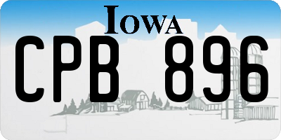 IA license plate CPB896