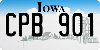 IA license plate CPB901