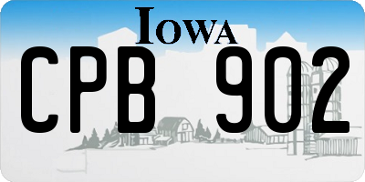 IA license plate CPB902