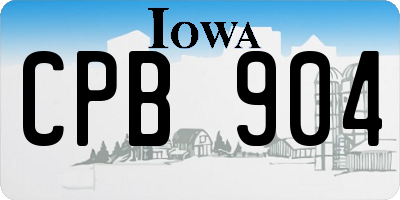 IA license plate CPB904