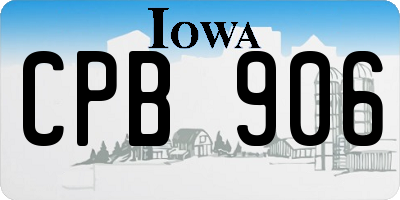 IA license plate CPB906