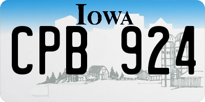 IA license plate CPB924