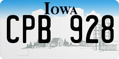 IA license plate CPB928