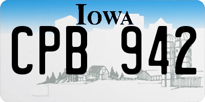 IA license plate CPB942