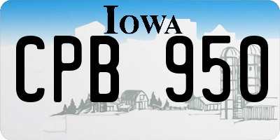 IA license plate CPB950