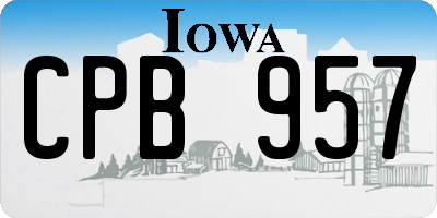 IA license plate CPB957