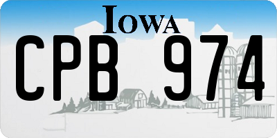 IA license plate CPB974