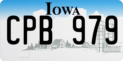 IA license plate CPB979