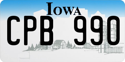 IA license plate CPB990
