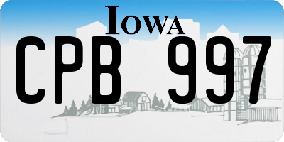 IA license plate CPB997