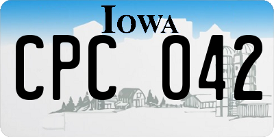 IA license plate CPC042