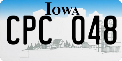 IA license plate CPC048