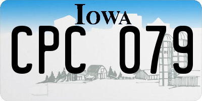 IA license plate CPC079