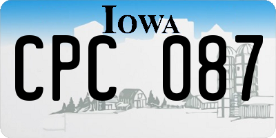 IA license plate CPC087