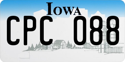 IA license plate CPC088