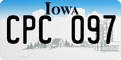 IA license plate CPC097