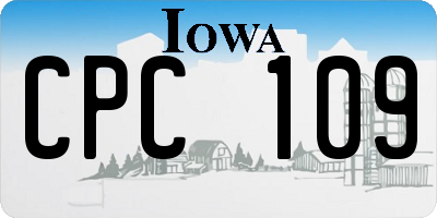 IA license plate CPC109