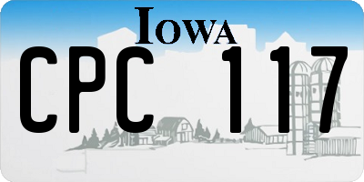 IA license plate CPC117