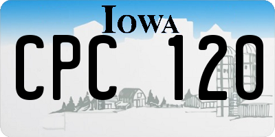 IA license plate CPC120