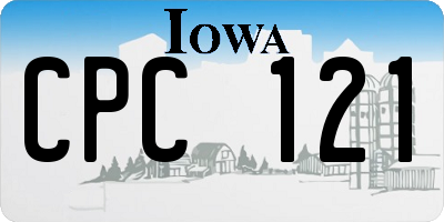 IA license plate CPC121