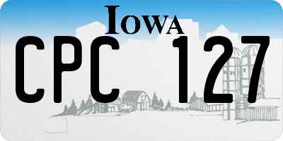 IA license plate CPC127