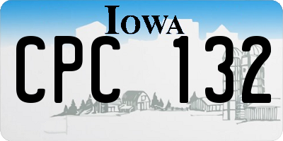 IA license plate CPC132