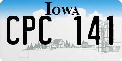 IA license plate CPC141