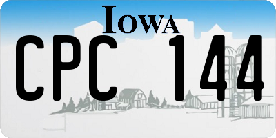 IA license plate CPC144