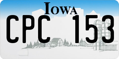 IA license plate CPC153