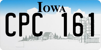 IA license plate CPC161