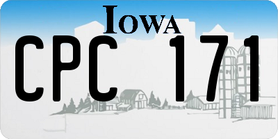 IA license plate CPC171