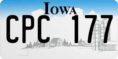 IA license plate CPC177