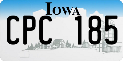 IA license plate CPC185